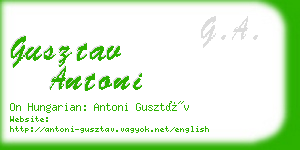 gusztav antoni business card